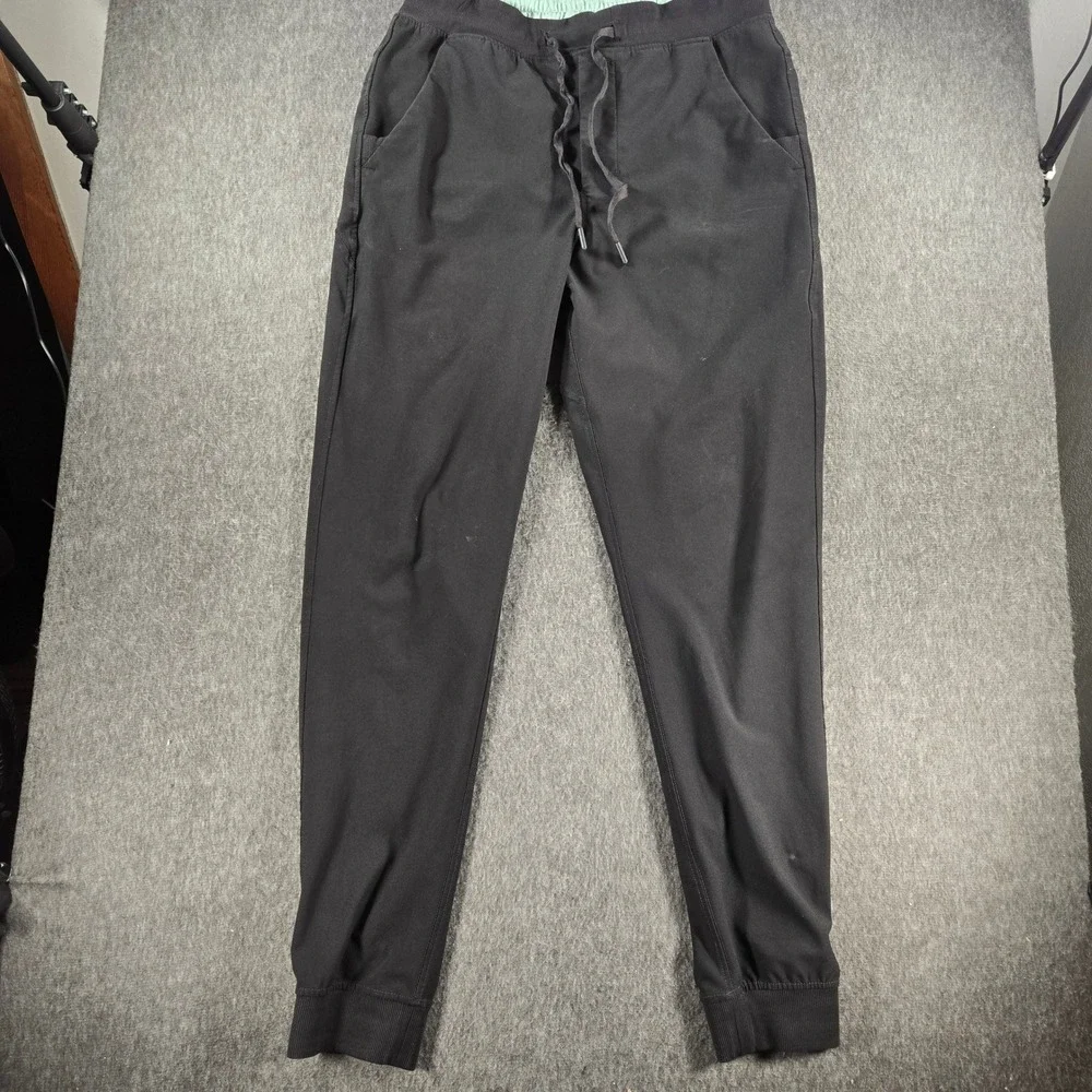 Birddogs Joggers Mens Large Black Linerless Drawstring‎ Cuffs Performance Golf